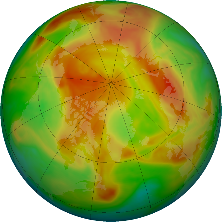 Arctic ozone map for 19 April 2005